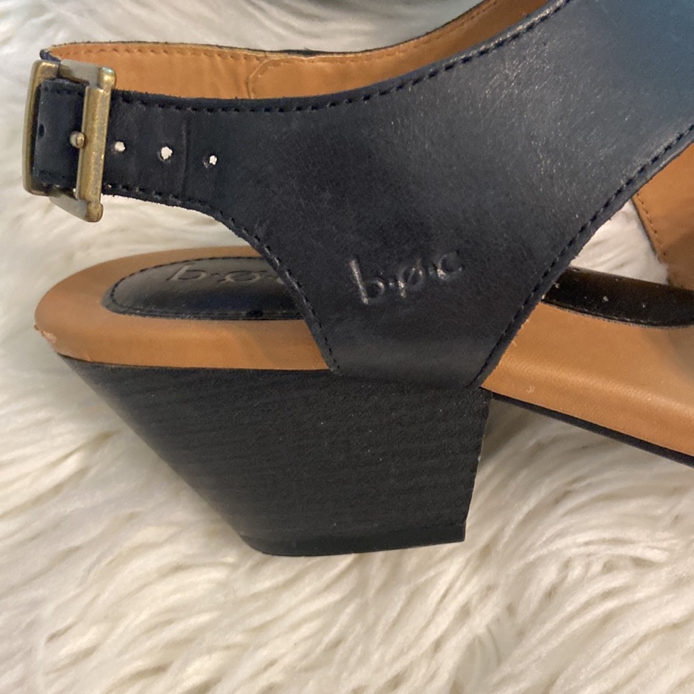 BOC Leather Women's Sandals size 10 see all photos for condition color black - Picture 3 of 12